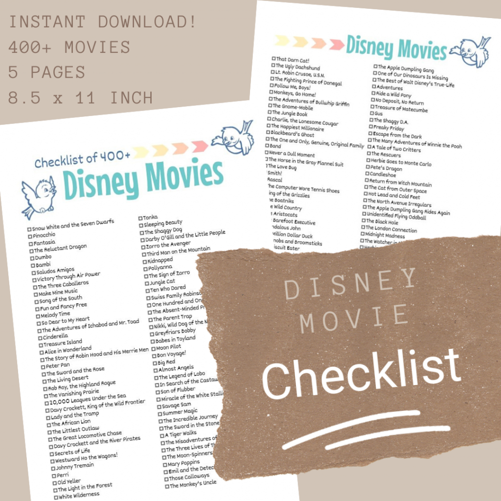 Listes de films Disney (conception d'oiseaux)